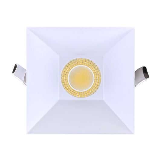 P-6936 3 inch Drop Trim Square White Downlight Luminaire 9W=75W, 850 Lumens, 5CCT