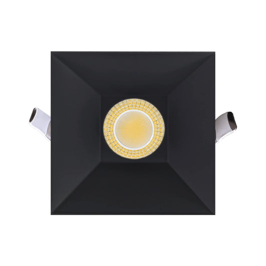 P-6941 3 inch Drop Trim Square Black Downlight Luminaire 15W=175W, 1400 Lumens, 5CCT