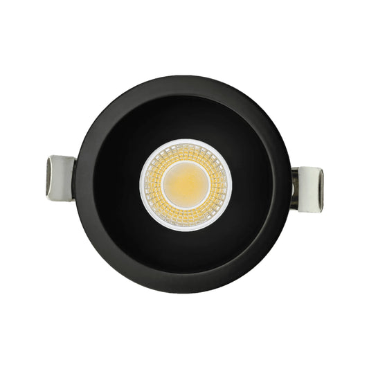 P-6953 3 inch Round Black Narrow Trim Downlight Luminaire 9W=75W, 850 Lumens, 5CCT