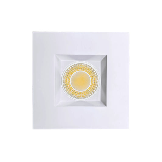 P-6976 4 inch Retrofit Square Downlight Luminaire, White Finish, 10W=100W, 1000 Lumens, 5CCT