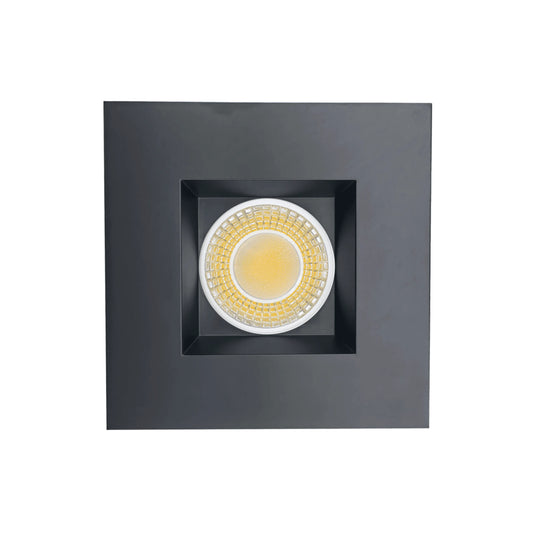 P-6977 4 inch Retrofit Square Downlight Luminaire, Black Finish, 10W=100W, 1000 Lumens, 5CCT