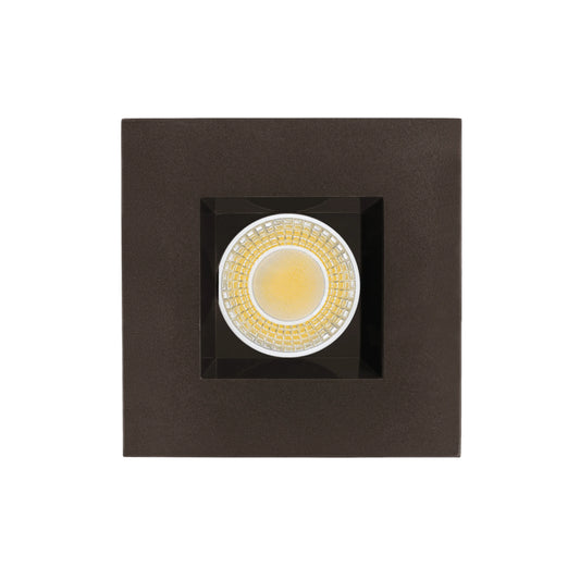 P-6979 4 inch Retrofit Square Downlight Luminaire, Bronze Finish, 10W=100W, 1000 Lumens, 5CCT