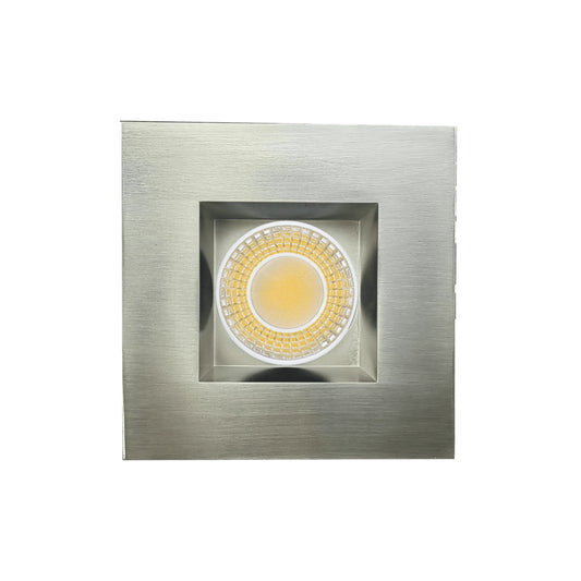 P-6980 4 inch Retrofit Square Downlight Luminaire, Brushed Nickel Finish 10W=100W, 1000 Lumens 5CCT