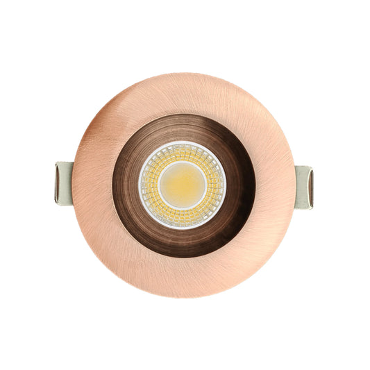 P-6984 3 inch Round Brushed Copper HO Downlight Luminaire 15W=175W, 1400 Lumens, 5CCT