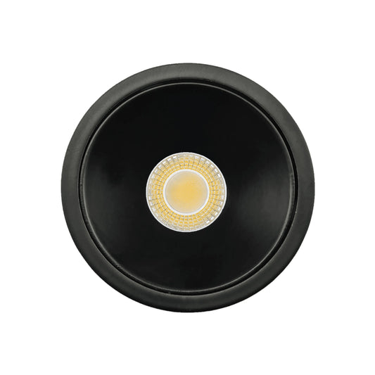 P-6989 1.5 inch Millwork Trimless Round Black Downlight Luminaire 7W=50W, 600 Lumens, 5CCT