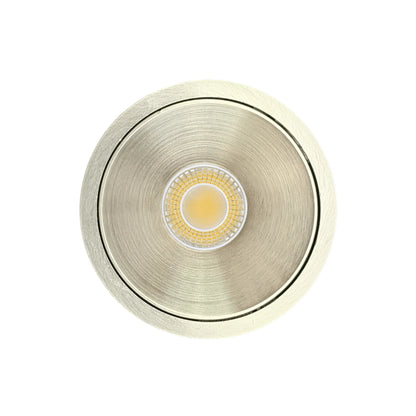 P-6991 1.5 inch Millwork Trimless Round Brushed Nickel Downlight Luminaire 7W=50W, 600 Lumens, 5CCT