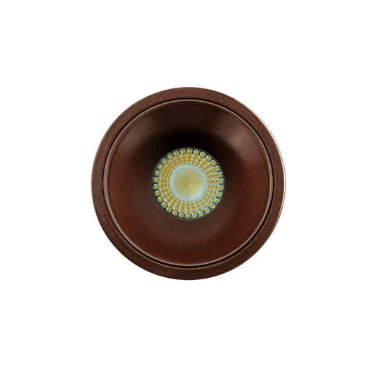 P-7000 2 Inch Millwork Trimless Round Bronze 8W, 600 Lumens 5CCT Recessed Light
