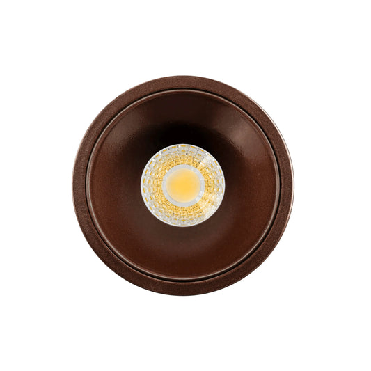 P-7066 2 Inch Millwork Trimless Round Bronze HO 14-8W, 1200-750 Lumens 5CCT Recessed Light