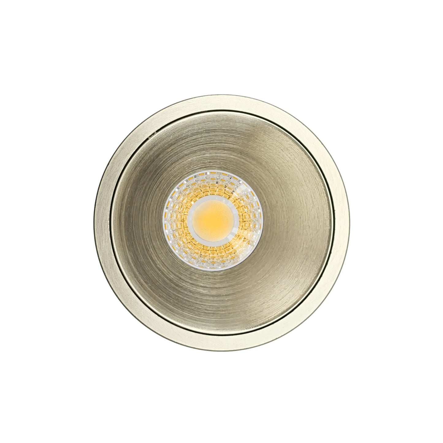 P-7067 2 Inch Millwork Trimless Round Brushed Nickel HO 14-8W, 1200-750 Lumens 5CCT Recessed Light