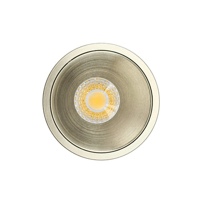P-7067 2 Inch Millwork Trimless Round Brushed Nickel HO 14-8W, 1200-750 Lumens 5CCT Recessed Light