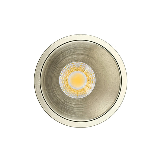 P-7067 2 Inch Millwork Trimless Round Brushed Nickel HO 14-8W, 1200-750 Lumens 5CCT Recessed Light