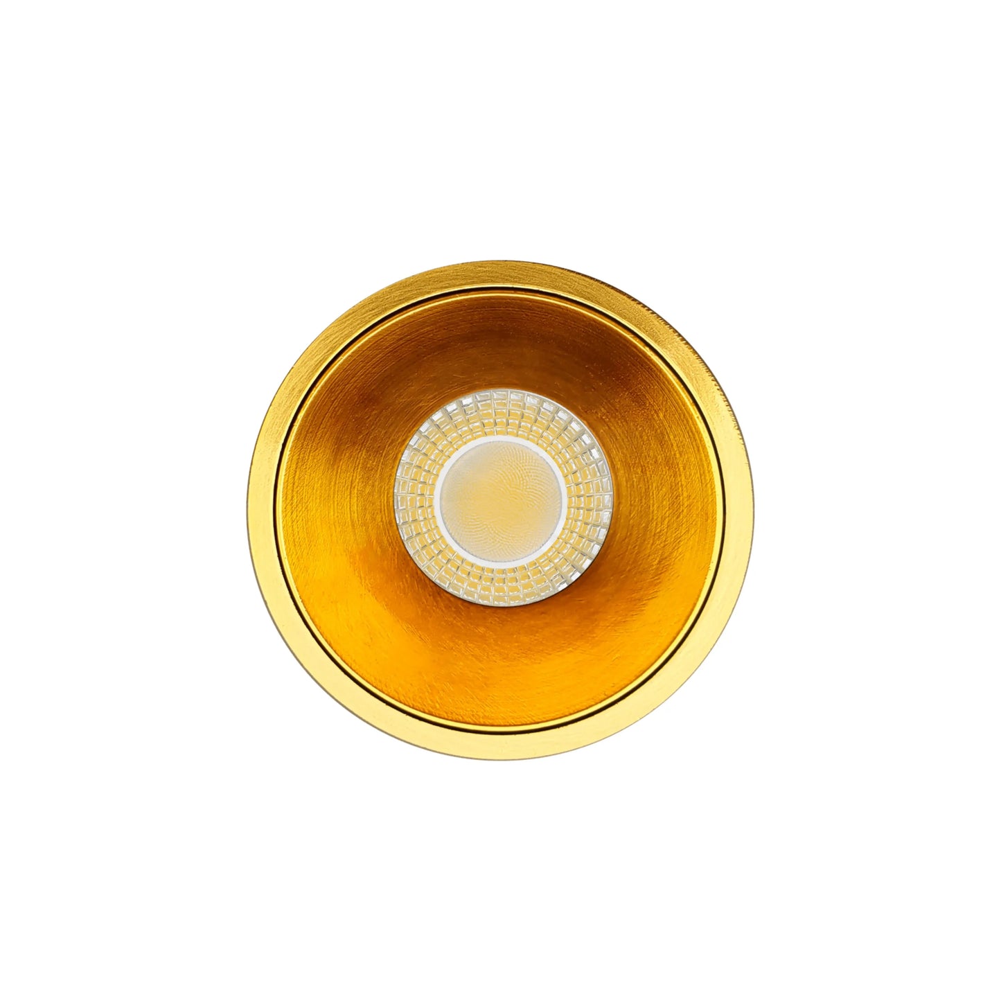 P-7083 3 Inch Millwork Trimless Round Brushed Brass HO 15W, 1400 Lumens 5CCT Recessed Light