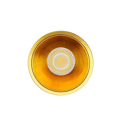 P-7088 3 Inch Millwork Trimless Round Brushed Brass HO 24W, 2100 Lumens 5CCT Recessed Light Non-IC