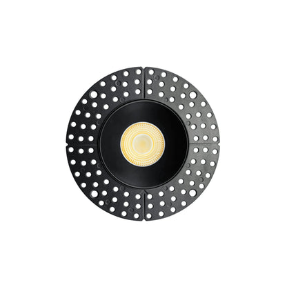 P-7108 3.5 inch Trimless Round Black 15-9W, 1400-900 Lumens 5CCT Recessed Light