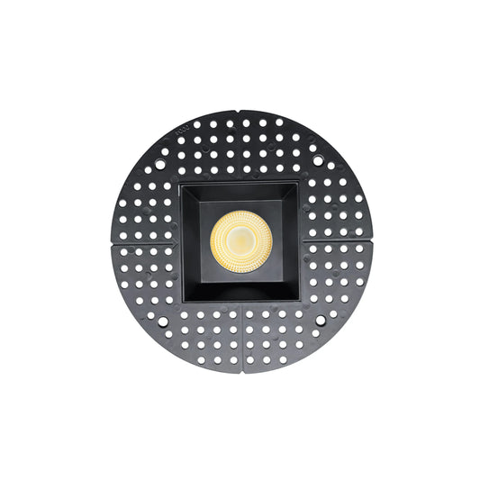 P-7109 3.5 inch Trimless Square Black 15-9W, 1400-900 Lumens 5CCT Recessed Light