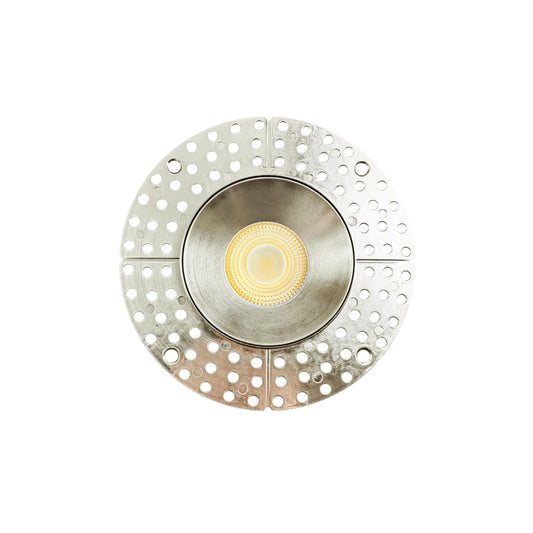 P-7110 3.5 inch Trimless Round Brushed Nickel 15-9W, 1400-900 Lumens 5CCT Recessed Light