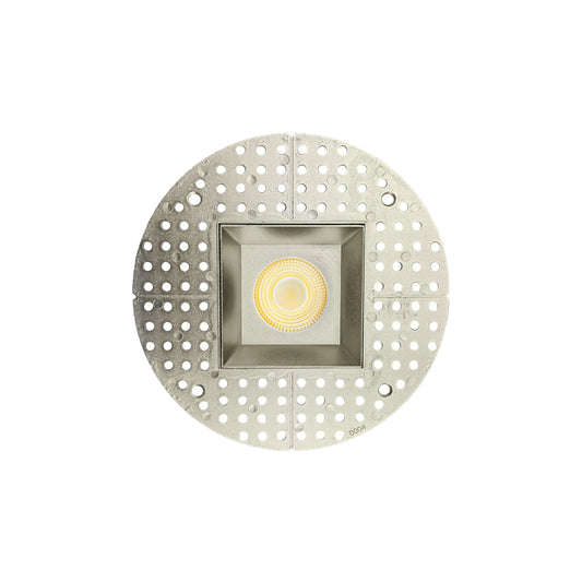 P-7111 3.5 inch Trimless Square Brushed Nickel 15-9W, 1400-900 Lumens 5CCT Recessed Light
