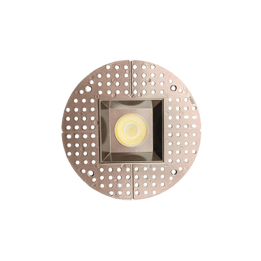 P-7113 3.5 inch Trimless Square Bronze 15-9W, 1400-900 Lumens 5CCT Recessed Light