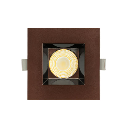 P-7129 3.5 inch Square Bronze 15-9W, 1400-900 Lumens 5CCT Recessed Light