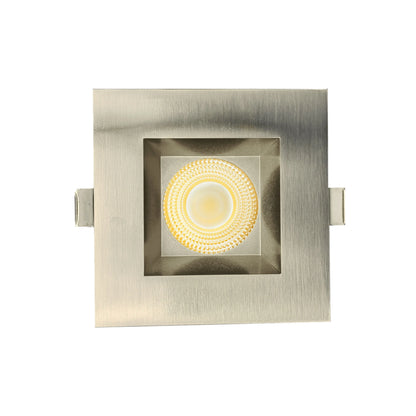 P-7131 3.5 inch Square Brushed Nickel 15-9W, 1400-900 Lumens 5CCT Recessed Light