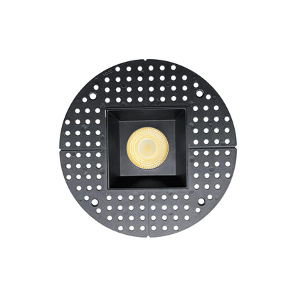 P-7144 3.5 inch Trimless Square Black HO 18-30W, 1700-2700 Lumens 5CCT Recessed Light