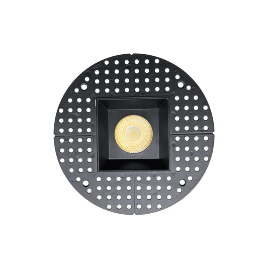 P-7144 3.5 inch Trimless Square Black HO 18-30W, 1700-2700 Lumens 5CCT Recessed Light