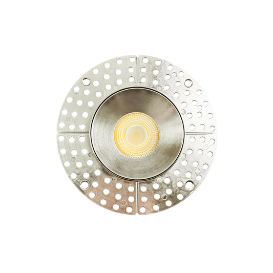 P-7145 3.5 inch Trimless Round Brushed Nickel HO 18-30W, 1700-2700 Lumens 5CCT Recessed Light