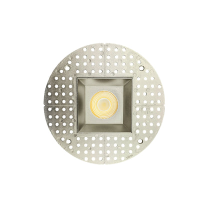 P-7146 3.5 inch Trimless Square Brushed Nickel HO 18-30W, 1700-2700 Lumens 5CCT Recessed Light