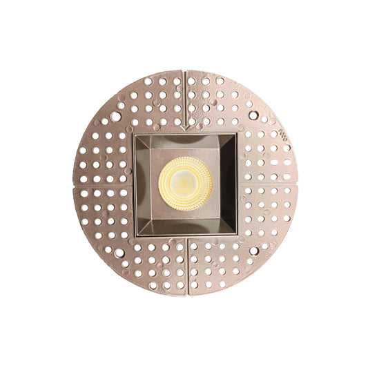P-7148 3.5 inch Trimless Square Bronze HO 18-30W, 1700-2700 Lumens 5CCT Recessed Light