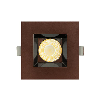 P-7164 3.5 Inch Square Bronze HO 18-30W, 1700-2700 Lumens 5CCT Recessed Light