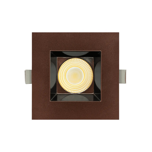 P-7164 3.5 Inch Square Bronze HO 18-30W, 1700-2700 Lumens 5CCT Recessed Light