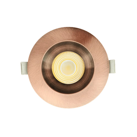 P-7169 3.5 Inch Round Brushed Copper HO 18-30W, 1700-2700 Lumens 5CCT Recessed Light