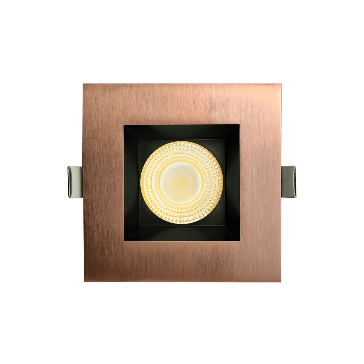 P-7170 3.5 Inch Square Brushed Copper HO 18-30W, 1700-2700 Lumens 5CCT Recessed Light