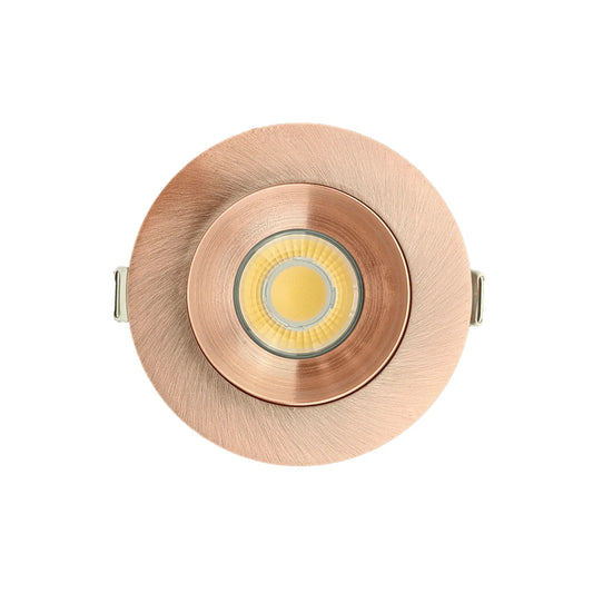P-7182 3 Inch Round Brushed Copper 9W, 850 Lumens 5CCT Gimbal Light