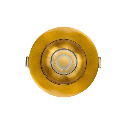 P-7185 3 Inch Round Brushed Brass HO 15W, 1400 Lumens 5CCT Gimbal Light