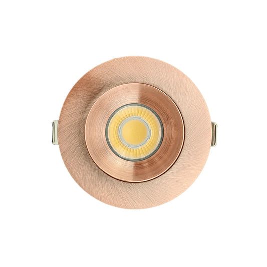 P-7186 3 Inch Round Brushed Copper HO 15W, 1400 Lumens 5CCT Gimbal Light