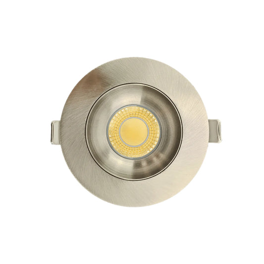 P-7188 3 Inch Round Brushed Nickel HO 24W, 2100 Lumens, Non-IC, 5CCT Gimbal Light