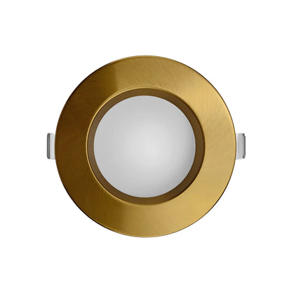 P-7209 4 Inch Round Brushed Brass 15W, 1400 Lumens, 5CCT Slim Light