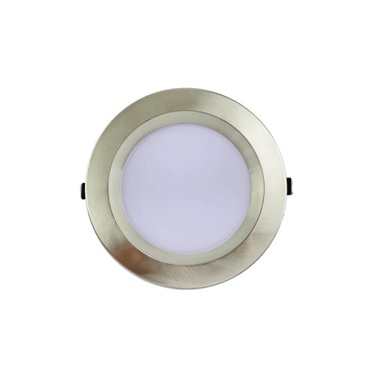 P-7223 8 Inch Round Brushed Nickel 50/80W, 5000/8000 Lumens, 5CCT Slim Light
