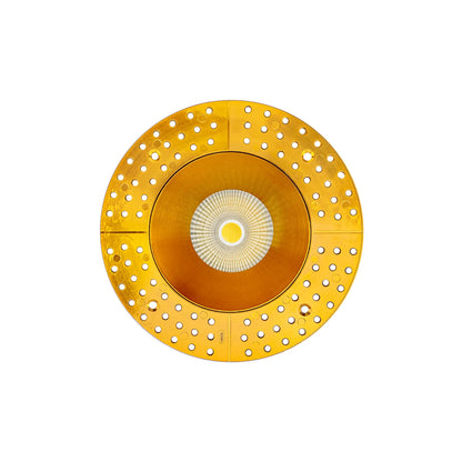 P-7233 5 Inch Trimless Round Brushed Brass 23-50W, 2200-5000 Lumens, 5CCT Recessed Light