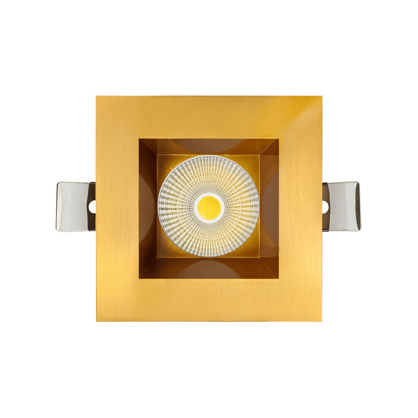 P-7253 5 Inch Square Brushed Brass 23-50W, 2200-5000 Lumens, 5CCT Recessed Light