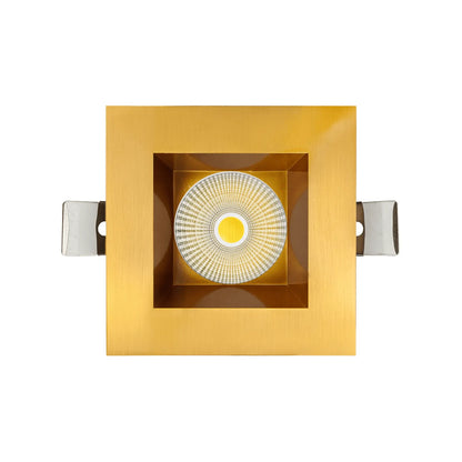 P-7253 5 Inch Square Brushed Brass 23-50W, 2200-5000 Lumens, 5CCT Recessed Light