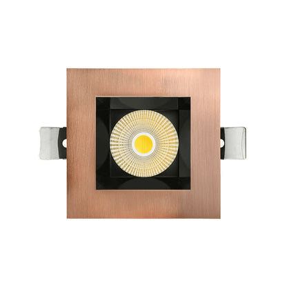 P-7254 5 Inch Square Brushed Copper 23-50W, 2200-5000 Lumens, 5CCT Recessed Light