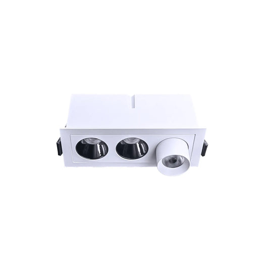 P-7264 2 Inch 3 Head Retractable White Finish, 9W, 600 Lumens, 5CCT Recessed Light