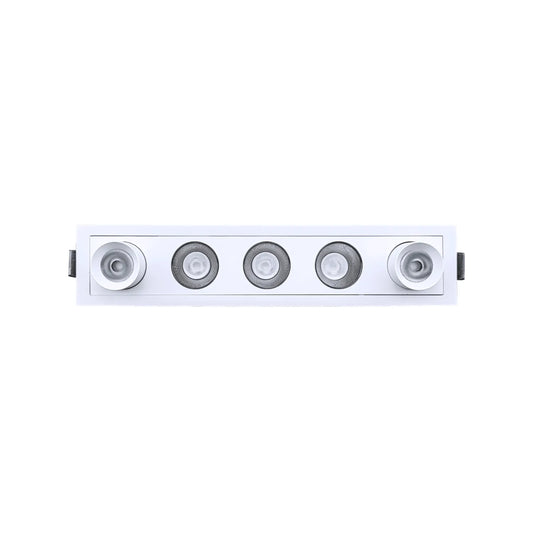 P-7265 2 Inch 5 Head Retractable White Finish, 15W, 1000 Lumens, 5CCT Recessed Light