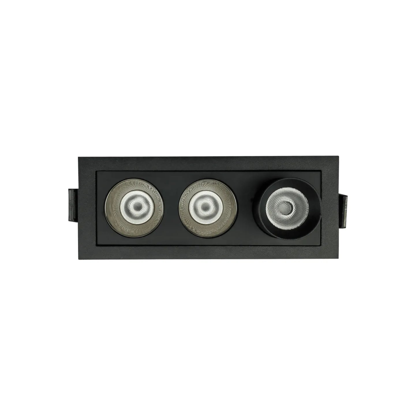 P-7266 2 Inch 3 Head Retractable Black Finish, 9W, 600 Lumens, 5CCT Recessed Light