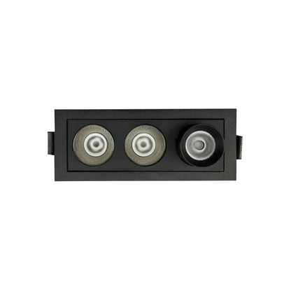 P-7266 2 Inch 3 Head Retractable Black Finish, 9W, 600 Lumens, 5CCT Recessed Light