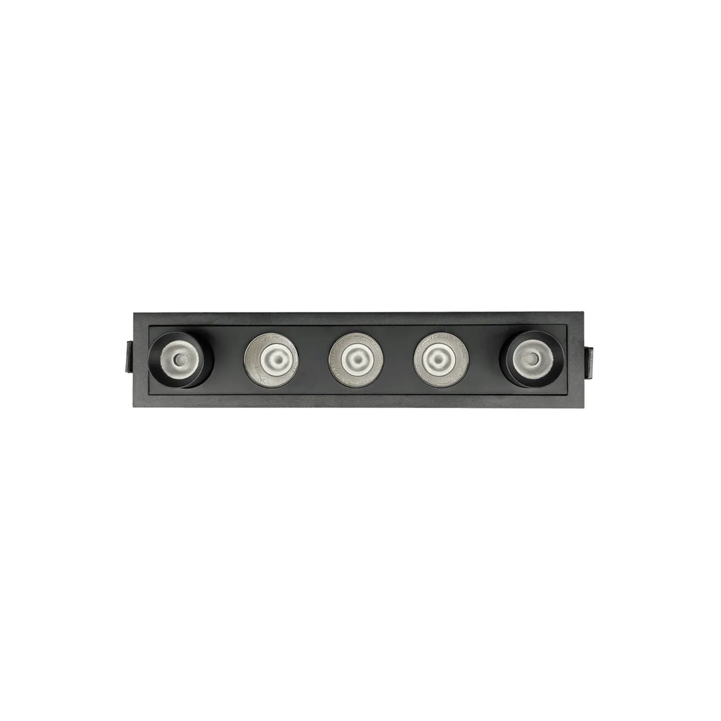 P-7267 2 Inch 5 Head Retractable Black Finish 15W, 1000 Lumens, 5CCT Recessed Light