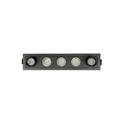 P-7267 2 Inch 5 Head Retractable Black Finish 15W, 1000 Lumens, 5CCT Recessed Light