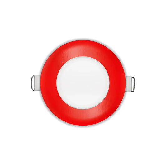 P-7296 3 Inch Round Red Finish, 8W, 600 Lumens, 5CCT Slim Light